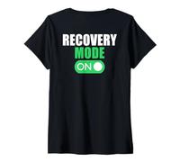 Femme Mode de récupération Get Well Chirurgie Blessure Gym Meme sur Le Dos T-Shirt avec Col en V