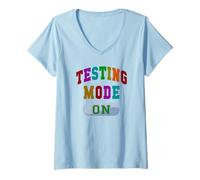 Femme Mode de Test d'humour : Le Jour du Test Teacher Bruh STEM History T-Shirt avec Col en V