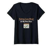 Femme Mode de Vie sans Viande Flexitarien et Réducétarien Pride T-Shirt avec Col en V