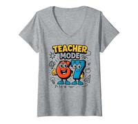 Femme Mode Enseignant 67 - L'école Italienne Funny Six Seven Brainrot T-Shirt avec Col en V