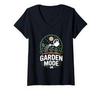 Femme Mode Jardin Garden Mode on Jardinier Humour T-Shirt avec Col en V