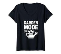 Femme Mode Jardin Garden Mode on Jardinier Humour T-Shirt avec Col en V