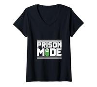 Femme Mode Prison - Agent de Correction T-Shirt avec Col en V