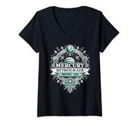 Femme Mode rétrograde de Mercure sur la rétrogradation T-Shirt avec Col en V
