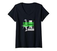 Femme Modèle Chaos Factor X2/Collection Cyberpunk Tokyo Japan T-Shirt avec Col en V