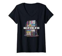 Femme Modular Synthesizer Cables are Features Not Bugs Design T-Shirt avec Col en V