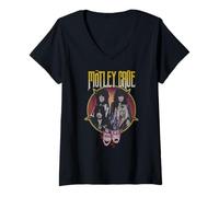 Femme Mötley Crüe - Theatre Of Pain - Pentagram T-Shirt avec Col en V