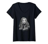Femme Moliere Jean-Baptiste Poquelin Portrait T-shirt français T-Shirt avec Col en V