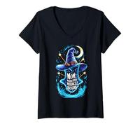 Femme Mom Where Every Magic - Funny Wizard Mother's Day Wizard T-Shirt avec Col en V