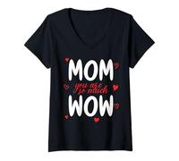 Femme Mom You are So Much Wow Fête des Mères Maman Meilleure Mère T-Shirt avec Col en V