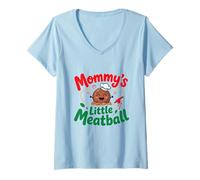 Femme Mommy's Little Meatball Italian Family pour bébés et tout-petits T-Shirt avec Col en V