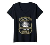 Femme Mon animal de compagnie n'est pas une option Mon animal de compagnie est une nécessité Love My Snake T-Shirt avec Col en V