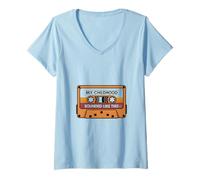 Femme Mon enfance ressemblait à Cette Cassette rétro T-Shirt avec Col en V
