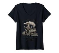 Femme Mon épave de Train est Un Squelette de Cirque Steampunk T-Shirt avec Col en V