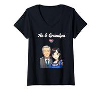 Femme Mon grand-père et moi, Japon T-Shirt avec Col en V