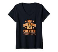 Femme Mon Mari est Un tricheur - Tricheur, traître détruit la Confiance T-Shirt avec Col en V