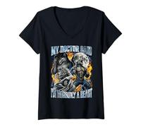 Femme Mon médecin a Dit Que j'étais Une bête morbide T-Shirt avec Col en V