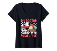 Femme Mon médecin m'a dit que j'avais besoin de plus de fibres T-Shirt avec Col en V