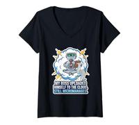 Femme Mon Patron s'est téléchargé sur Le Cloud Encore microgère T-Shirt avec Col en V