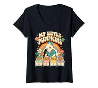 Femme Mon Petit Fantôme Infirmier pour Halloween et Automne T-Shirt avec Col en V