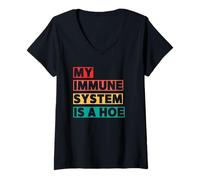 Femme Mon Système Immunitaire Est Une Tare T-Shirt avec Col en V