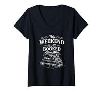 Femme Mon W nd est réservé aux Amateurs de Livres Vintage Classiques T-Shirt avec Col en V