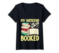 Femme Mon week-end est tout réservé T-Shirt avec Col en V