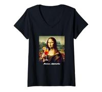 Femme Mona Aperola | L'équipe Joytour de Holy Lisa Spritz Aperölchen T-Shirt avec Col en V