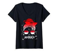 Femme Monaco T-Shirt avec Col en V
