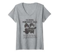 Femme Monchhichi The Original Dolls No One Can Resist Old Photo T-Shirt avec Col en V