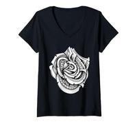Femme Money Rose Cash Bill de Cent Dollars T-Shirt avec Col en V