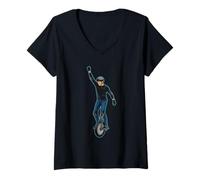 Femme Monocycle électrique T-Shirt avec Col en V