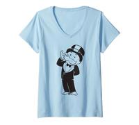 Femme Monopoly Let Me Think T-Shirt avec Col en V