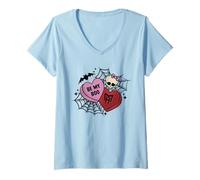 Femme Monster High - Be My Boo - Cœurs en Bonbon pour la Saint-Valentin T-Shirt avec Col en V