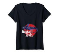 Femme Monstres des Profondeurs - Crécelle des Profondeurs T-Shirt avec Col en V