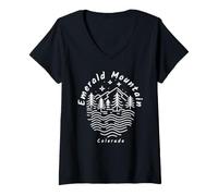 Femme Mont Emerald, Colorado T-Shirt avec Col en V