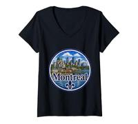 Femme Montréal, Canada, Québec T-Shirt avec Col en V