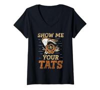 Femme Montrez-Moi Vos Tatouages l'art Emploi Encre Tatoueur T-Shirt avec Col en V