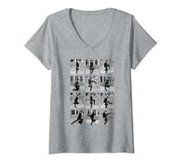 Femme Monty Python Officiel Silly Walks T-Shirt avec Col en V