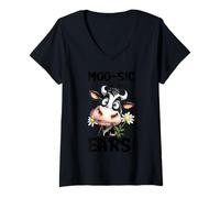 Femme Moo-Sic à Mes Oreilles T-Shirt avec Col en V