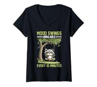 Femme Mood Swings Available Every 10 Minutes Émotions d'énergie T-Shirt avec Col en V