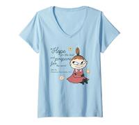 Femme Moomin Hope Tales From Moominvalley Little My Citation T-Shirt avec Col en V