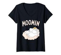 Femme Moomin Moomintroll Snorkmaiden se détend ensemble T-Shirt avec Col en V
