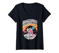 Femme Moostronaut Moonwalker - Humour rétro Vache Spatiale T-Shirt avec Col en V