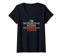Femme Mordechai Name Mordechai Personalized Name First Given T-Shirt avec Col en V