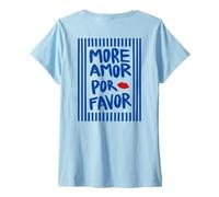 Femme More Amor POR Favor X Kiss - More Love Selflove Backprint T-Shirt avec Col en V