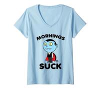 Femme Morning Suck Dracula T-Shirt avec Col en V