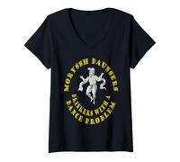 Femme Morris Dancers : Vieux buveurs Anglais ayant Un problème de Danse T-Shirt avec Col en V