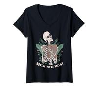 Femme Mortui Vivos Docent Médecine Légale Pathologie T-Shirt avec Col en V