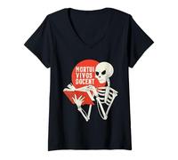 Femme MORTUI VIVOS DOCENT T-Shirt avec Col en V